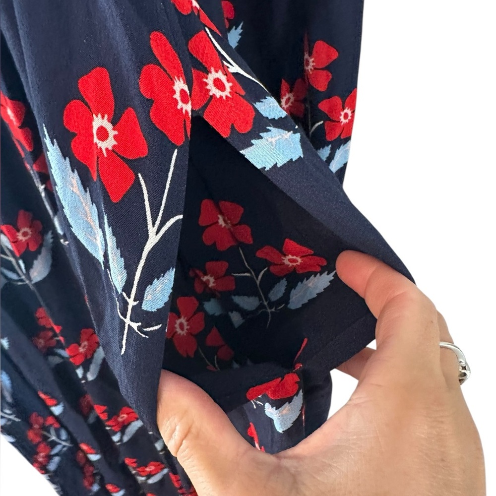 Boden Navy Floral Maxi Dress with Red Tulip Print - Picture 6 of 9